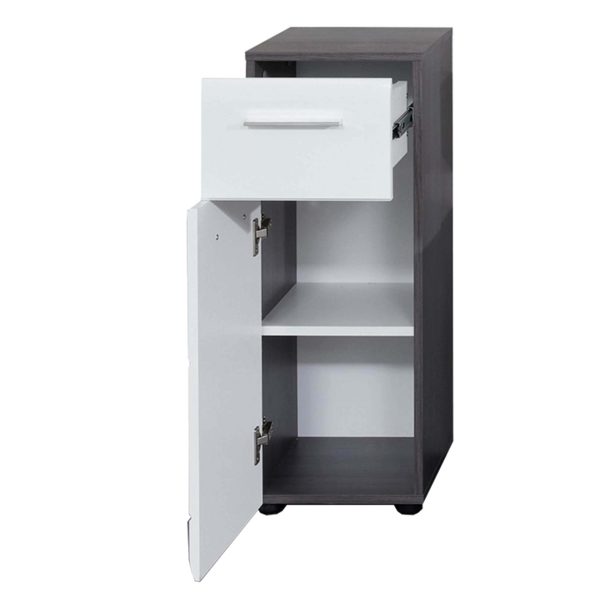 Standschrank 'Skin' weiß Hochglanz 30 x 80 x 31 cm