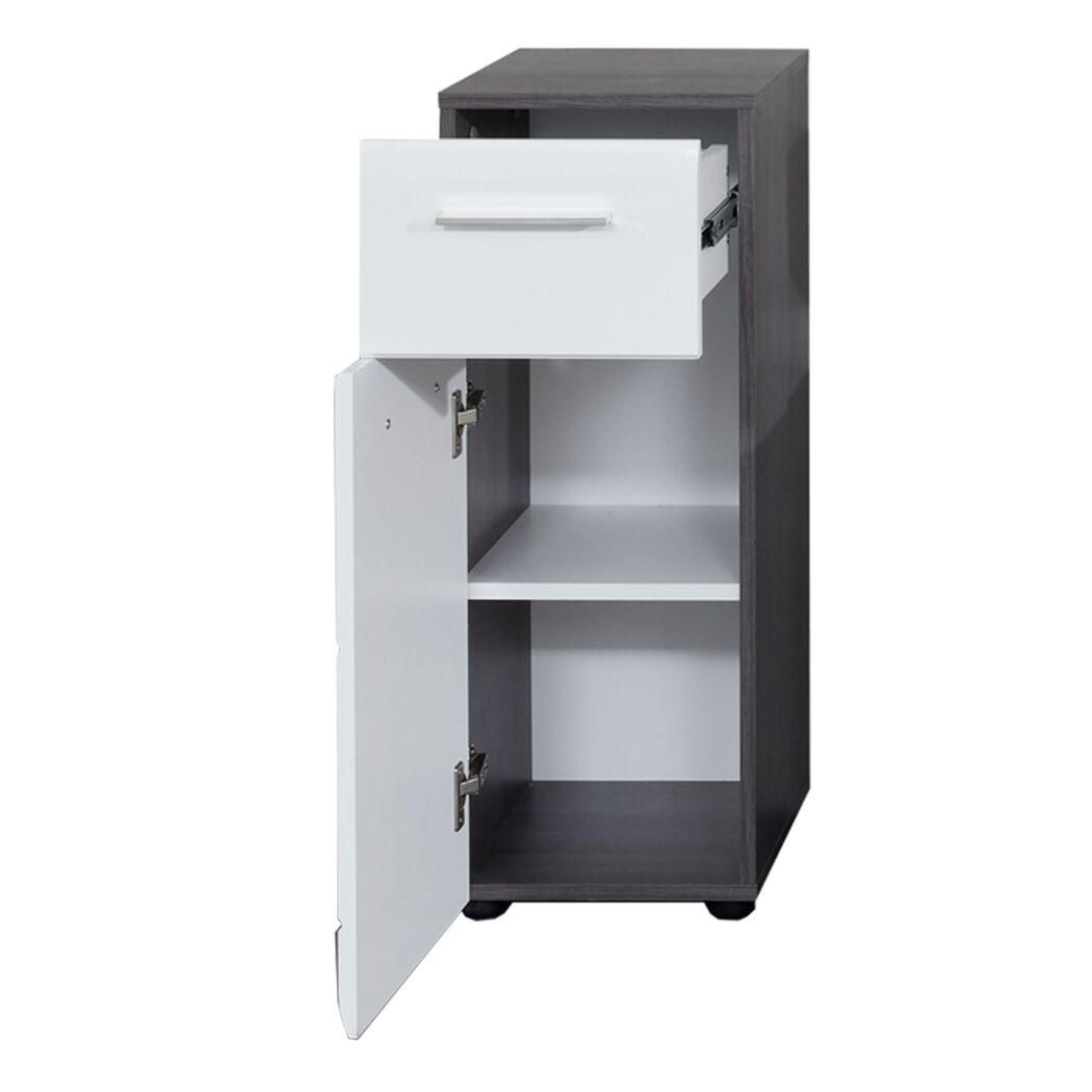 Standschrank 'Skin' weiß Hochglanz 30 x 80 x 31 cm