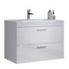 Waschbecken mit Unterschrank 'Devon' weiß Hochglanz 81 x 59 x 47 cm