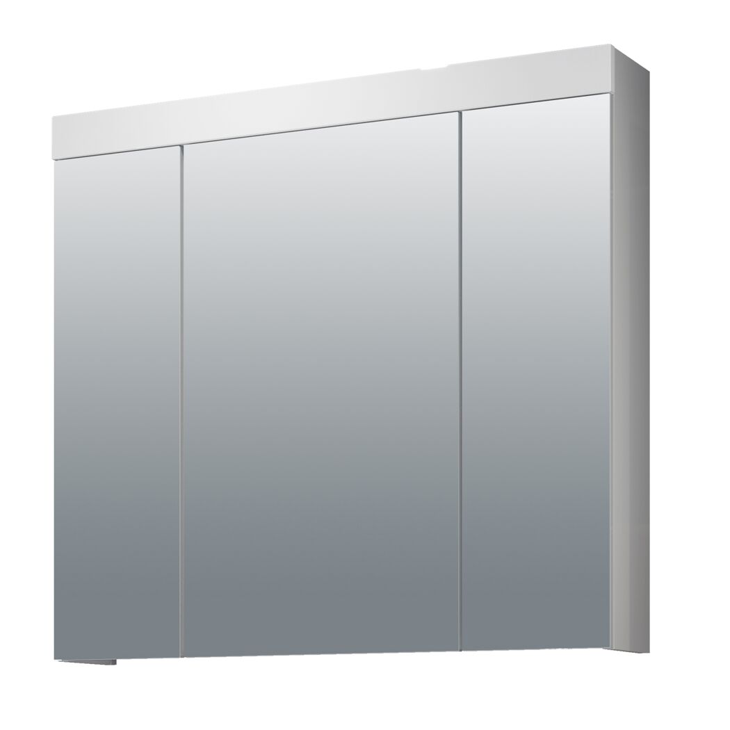 Spiegelschrank 'Devon' weiß Hochglanz 80 x 75 x 16 cm
