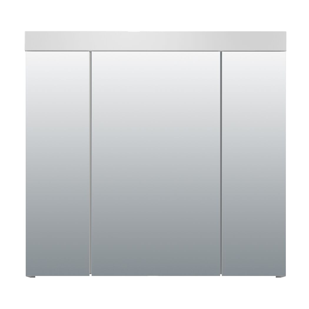 Spiegelschrank 'Devon' weiß Hochglanz 80 x 75 x 16 cm