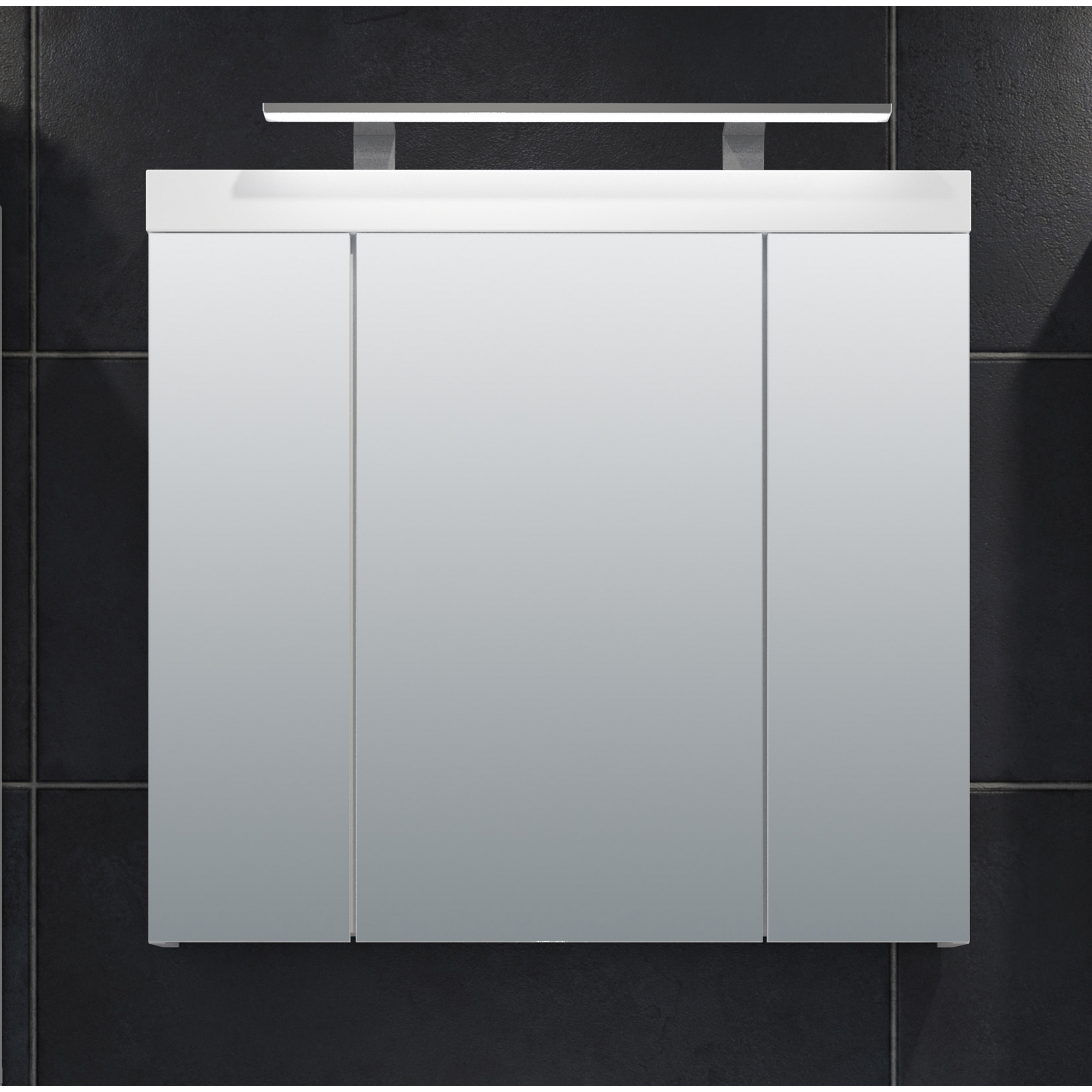 Spiegelschrank 'Devon' weiß Hochglanz 80 x 75 x 16 cm