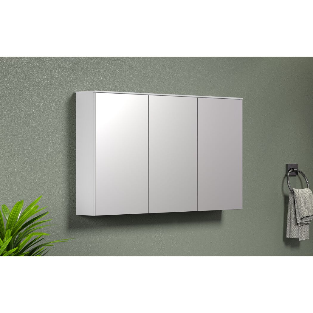 Spiegelschrank 'Synnax' weiß 120 x 70 x 17 cm