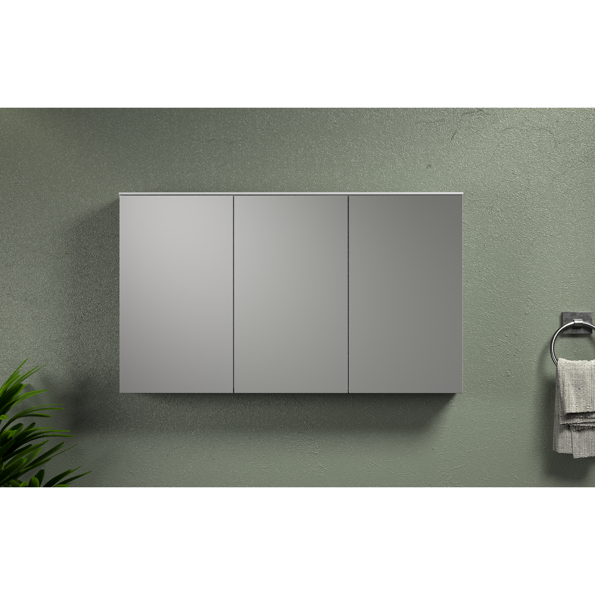 Spiegelschrank 'Synnax' weiß 120 x 70 x 17 cm