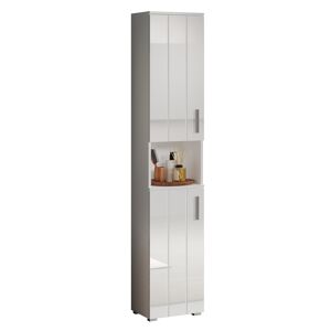 Hochschrank 'Wons' weiß Hochglanz 37 x 192 x 31 cm