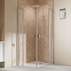 Duschkabine 'Elana 2.0' mit Eckeinstieg aluminiumfarben 90 x 90 x 200 cm