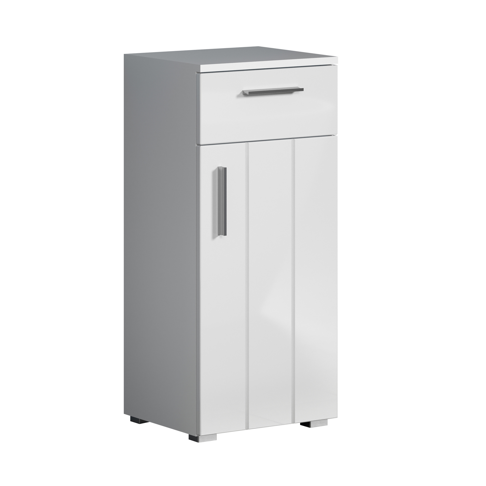 Standschrank 'Wons' weiß Hochglanz 37 x 83 x 31 cm