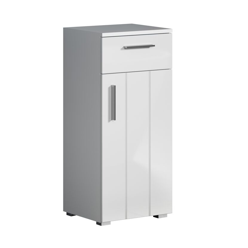 Standschrank 'Wons' weiß Hochglanz 37 x 83 x 31 cm