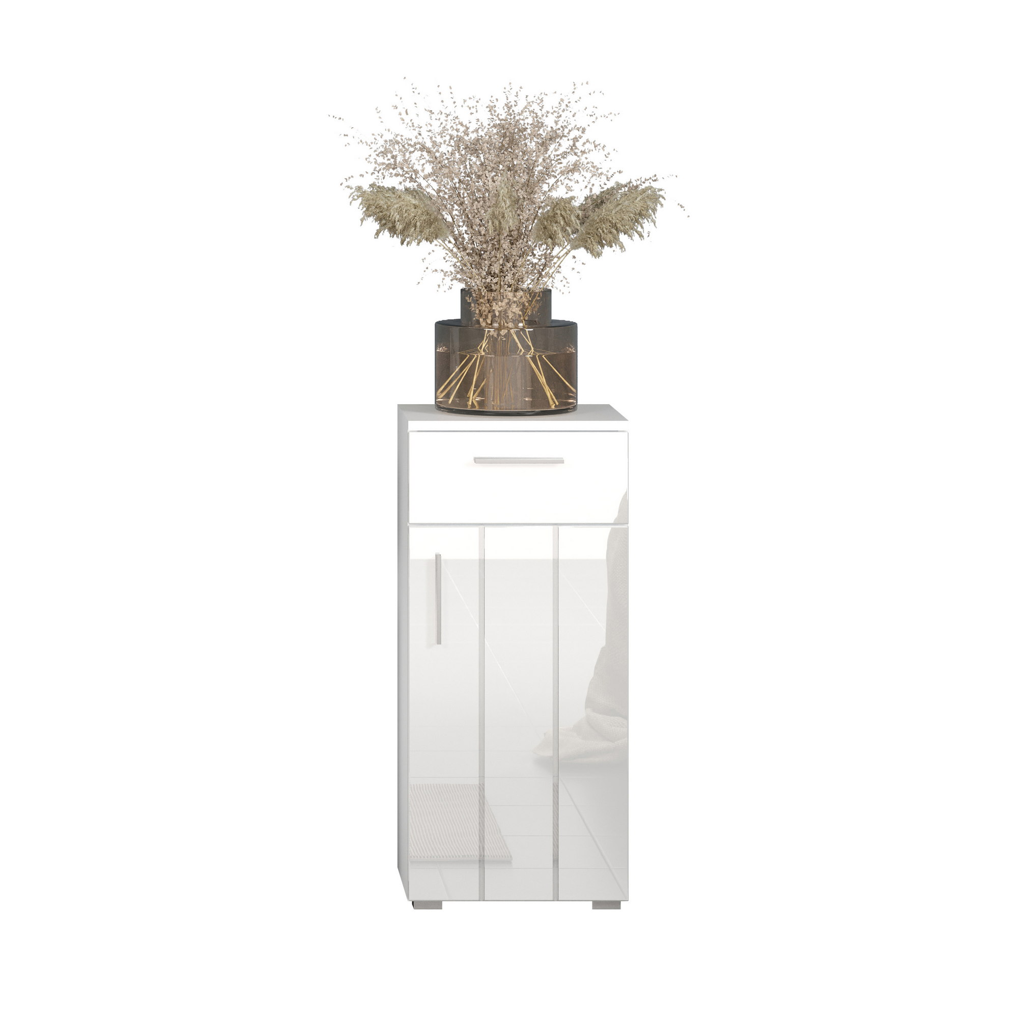 Standschrank 'Wons' weiß Hochglanz 37 x 83 x 31 cm
