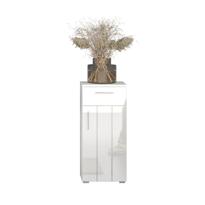 Standschrank 'Wons' weiß Hochglanz 37 x 83 x 31 cm