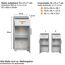 Standschrank 'Wons' weiß Hochglanz 37 x 83 x 31 cm