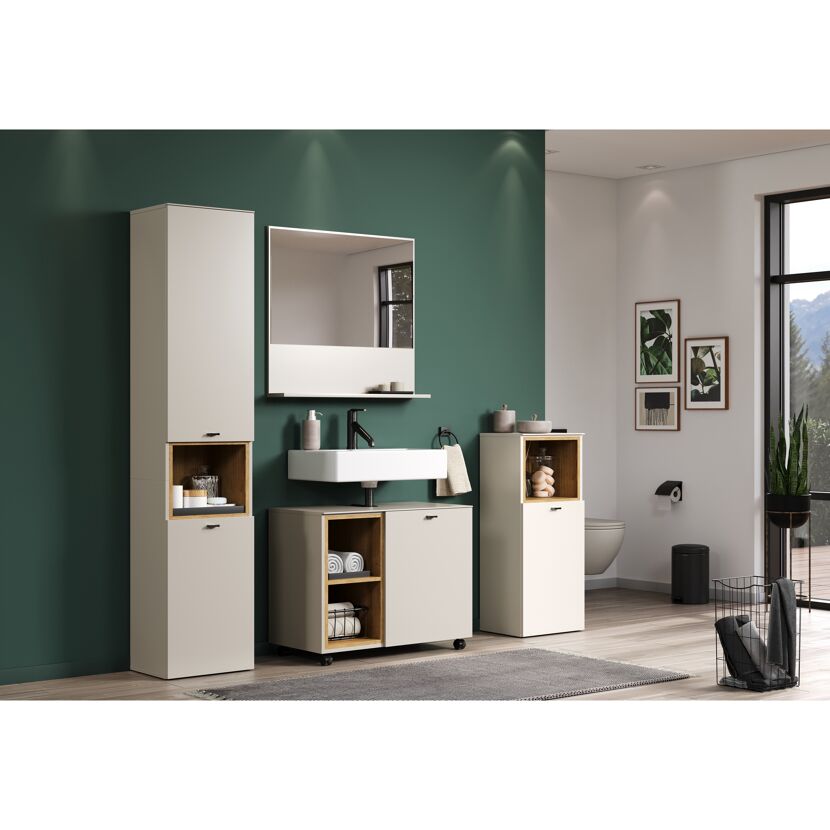 Hochschrank 'Sao Paulo' Kaschmir 40 x 186 x 31 cm