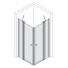 Duschkabine 'Elana 2.0' mit Eckeinstieg aluminiumfarben 100 x 100 x 200 cm