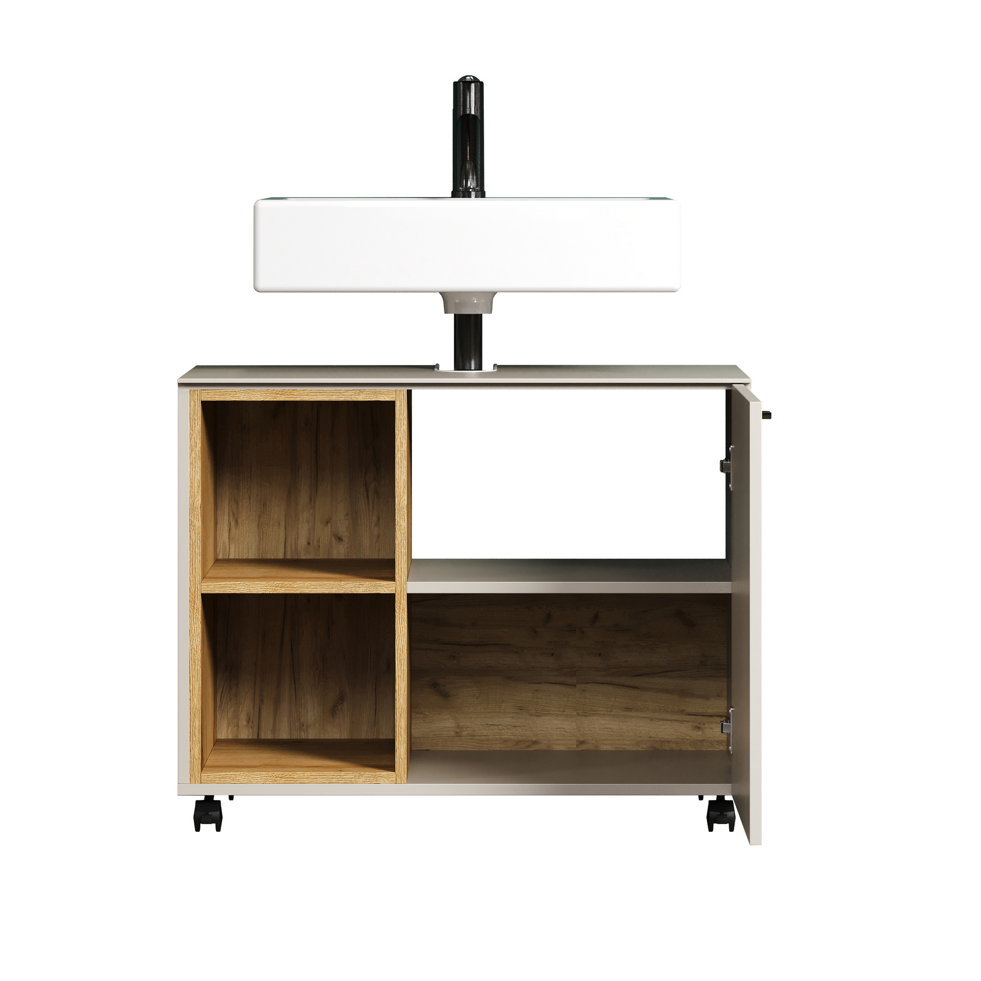 Waschbeckenunterschrank 'Sao Paulo' Kaschmir 80 x 64 x 42 cm