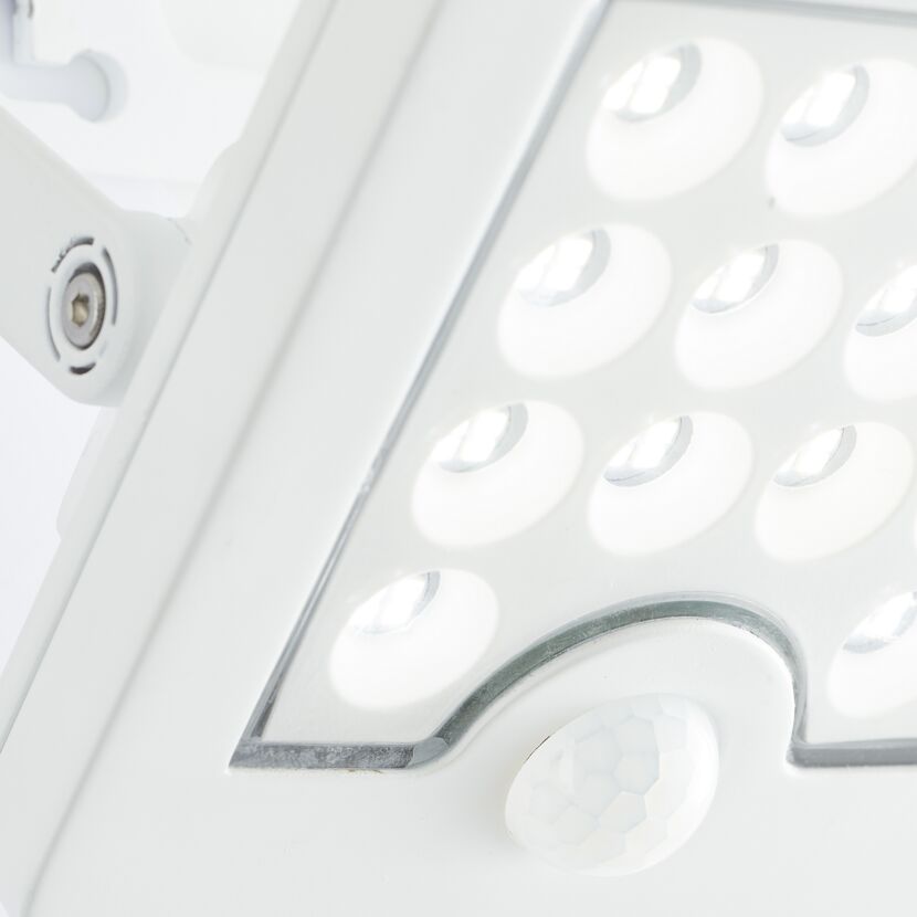 Solar-LED-Außenwandleuchte 'Luton' mit Bewegungsmelder 12 x 5,4 x 13 cm weiß