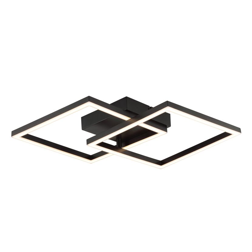 LED-Deckenleuchte 'Kaleo' 40,5 x 40,5 cm schwarz 18 W