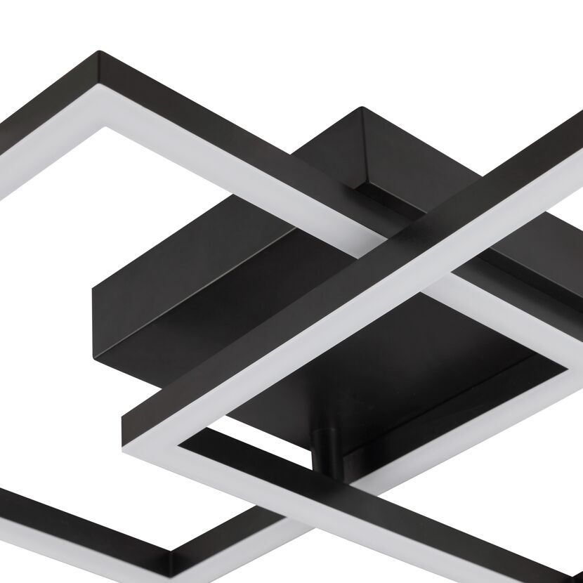 LED-Deckenleuchte 'Kaleo' 40,5 x 40,5 cm schwarz 18 W