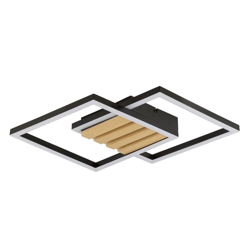 LED-Deckenleuchte 'Kaleo' 37,5 x 37,5 cm Holz 30 W