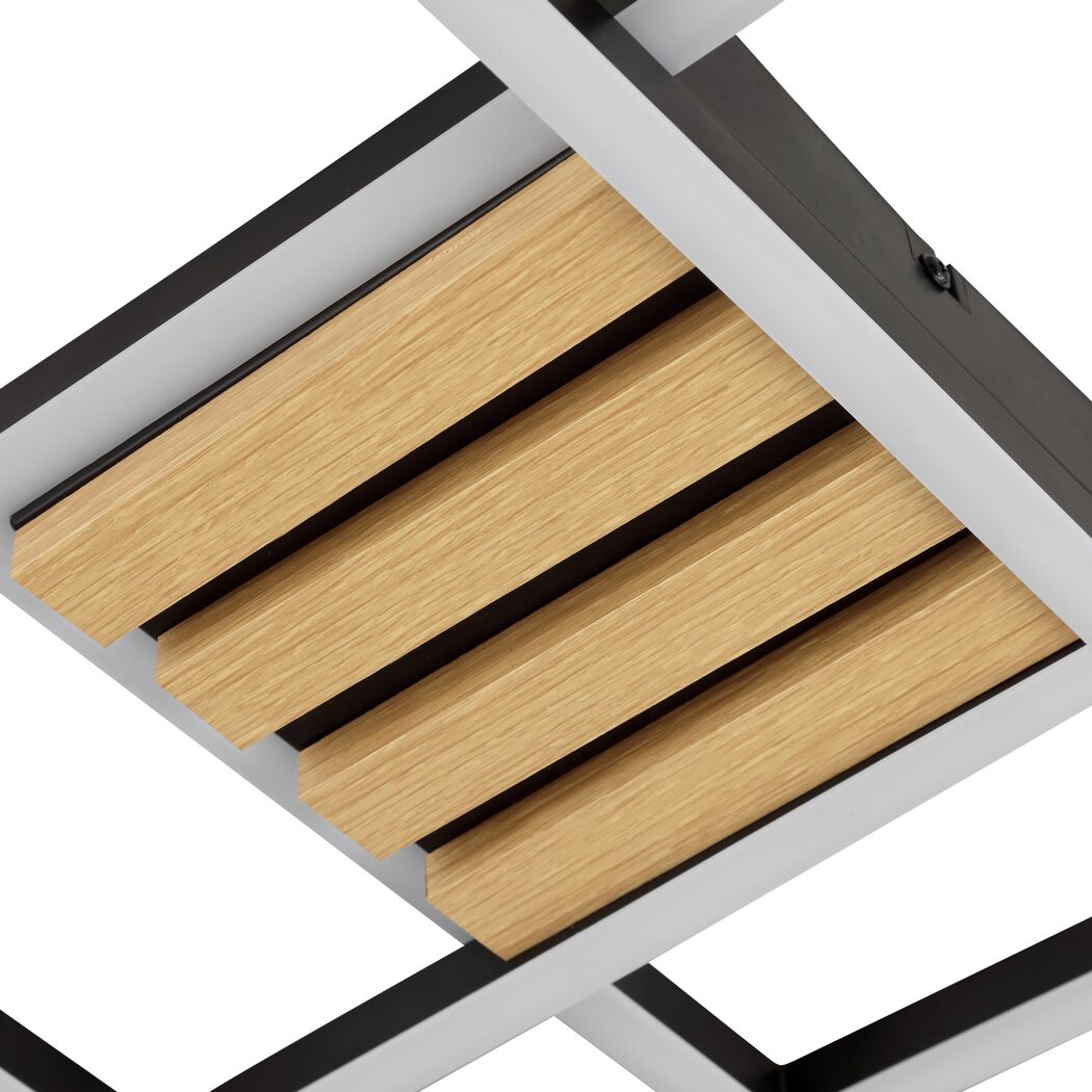 LED-Deckenleuchte 'Kaleo' 3400 lm warmweiß 37,5 x 5,3 x 37,5 cm