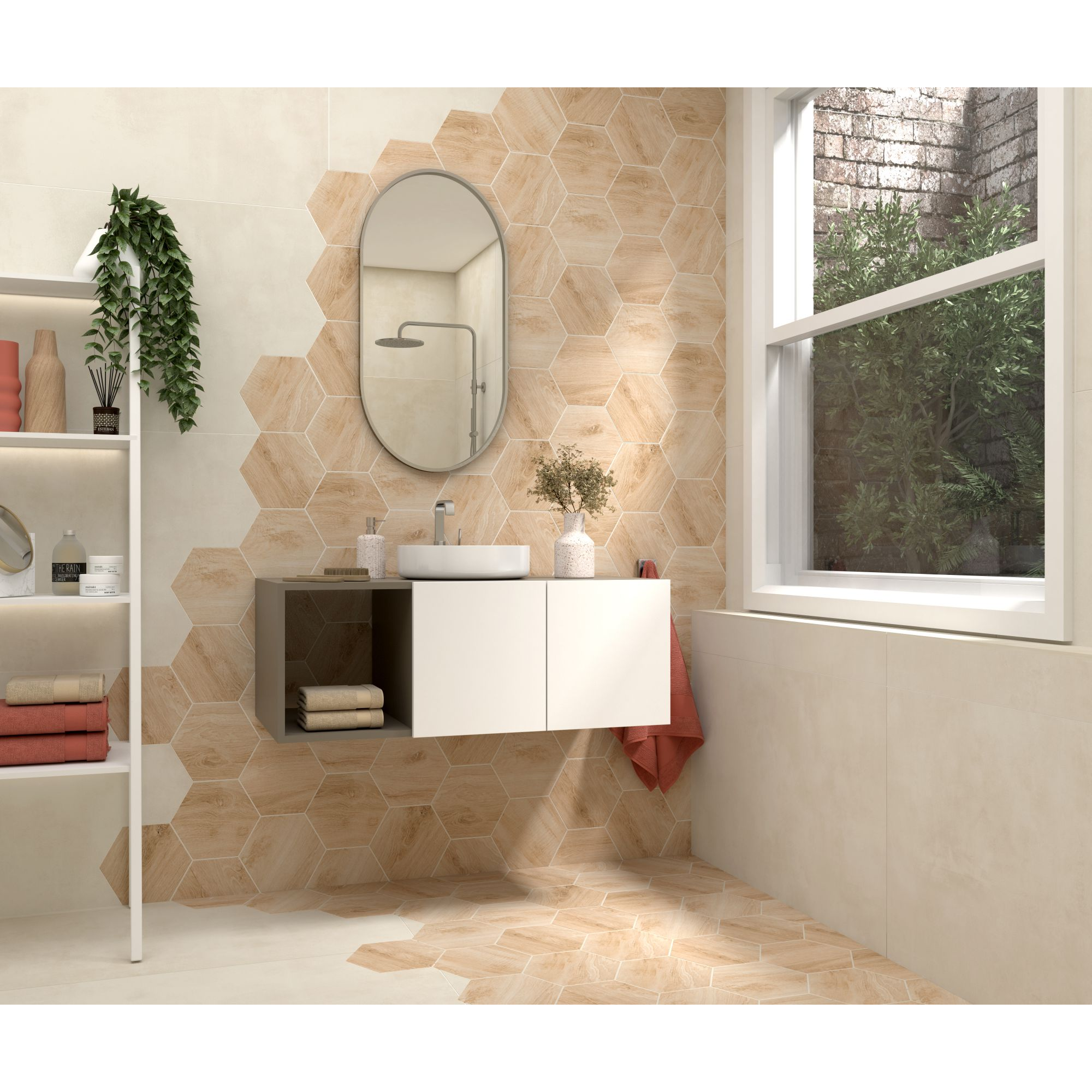 Bodenfliese 'Silva' Feinsteinzeug beige 19,8 x 22,8 x 1 cm