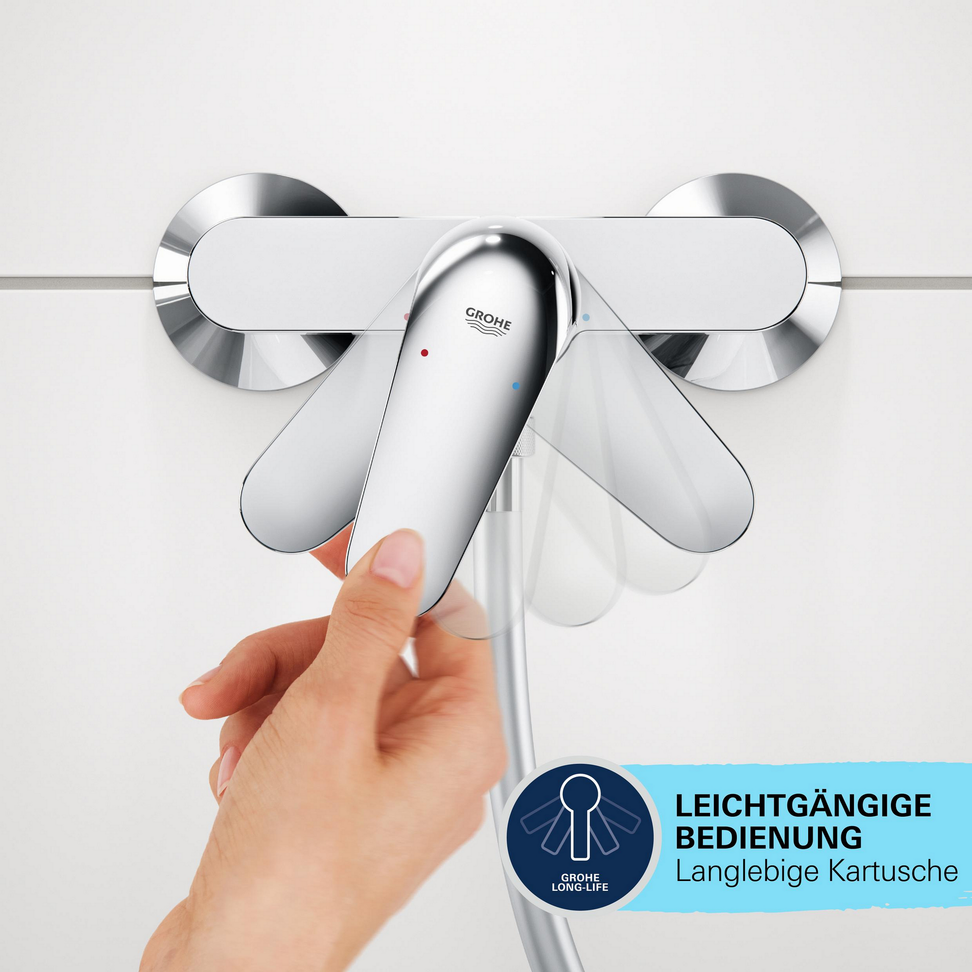 Einhand-Brausebatterie 'Swift' verchromt