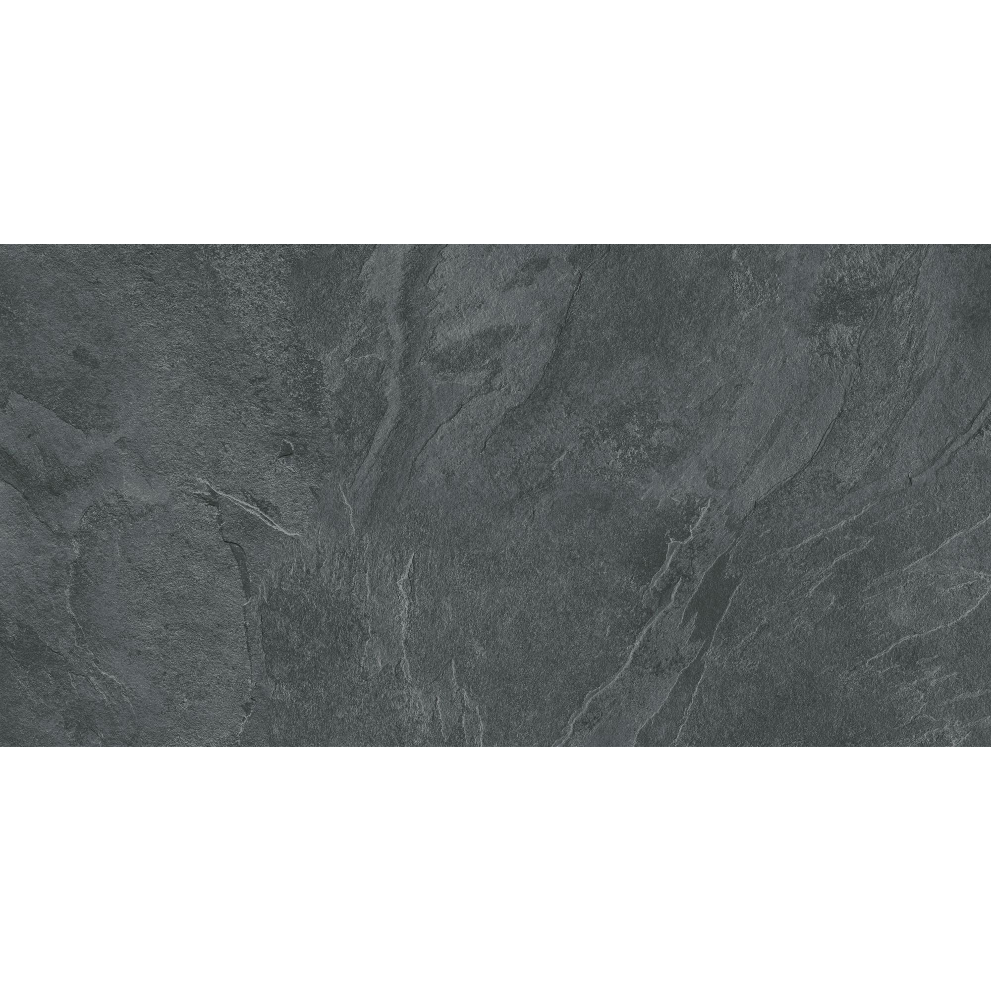 Bodenfliese 'Slate Lux' Feinsteinzeug anthrazit 60 x 120 x 0,95 cm