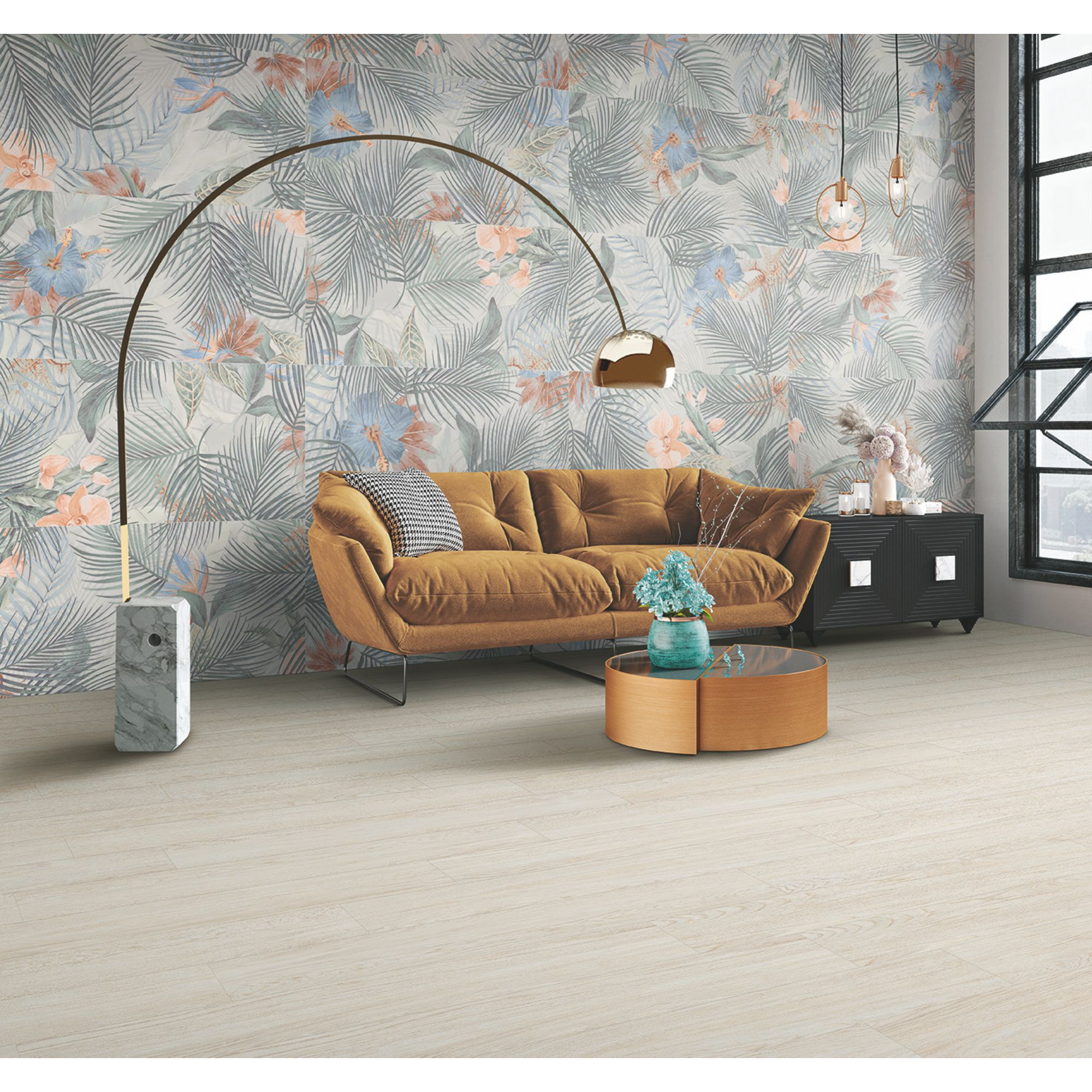 Bodenfliese 'Aloha' Feinsteinzeug mehrfarbig 60 x 120 x 0,95 cm