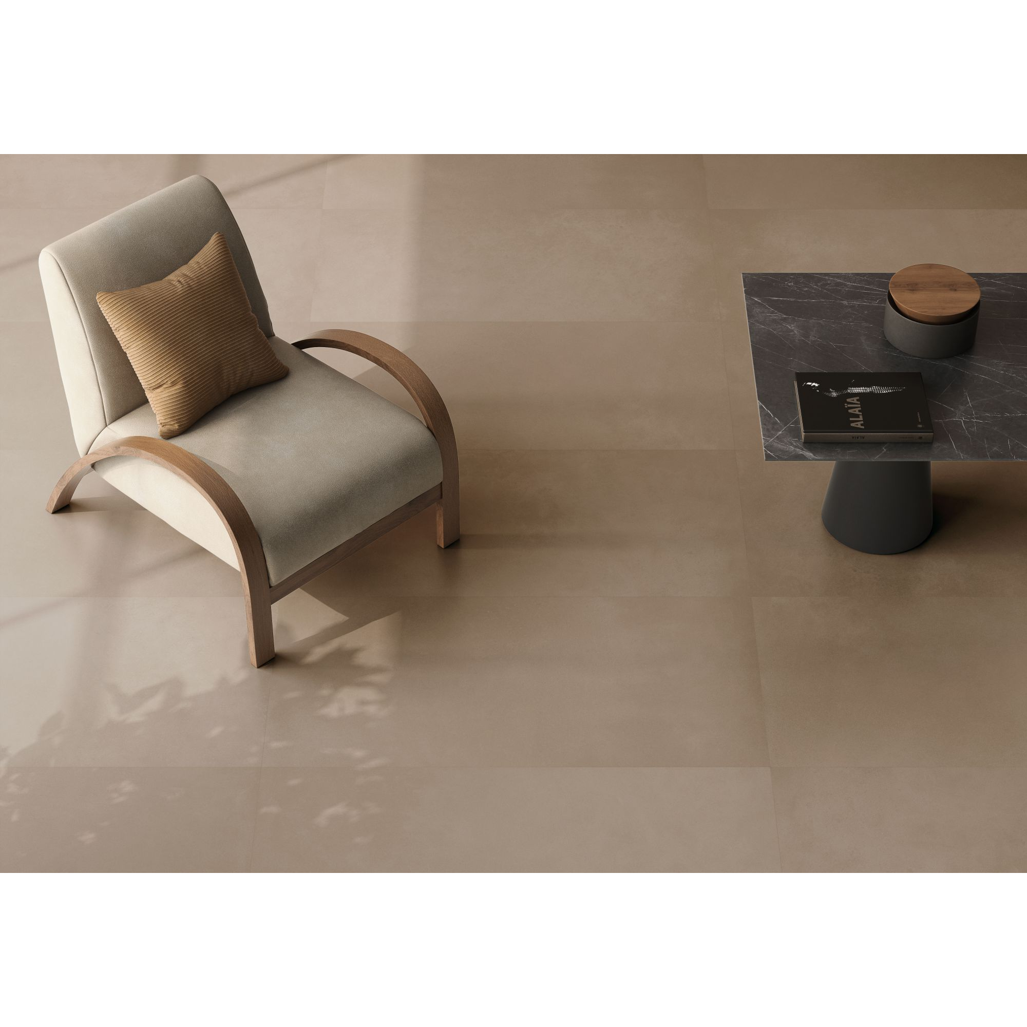 Bodenfliese 'Flow' Feinsteinzeug braun 60 x 120 x 0,9 cm