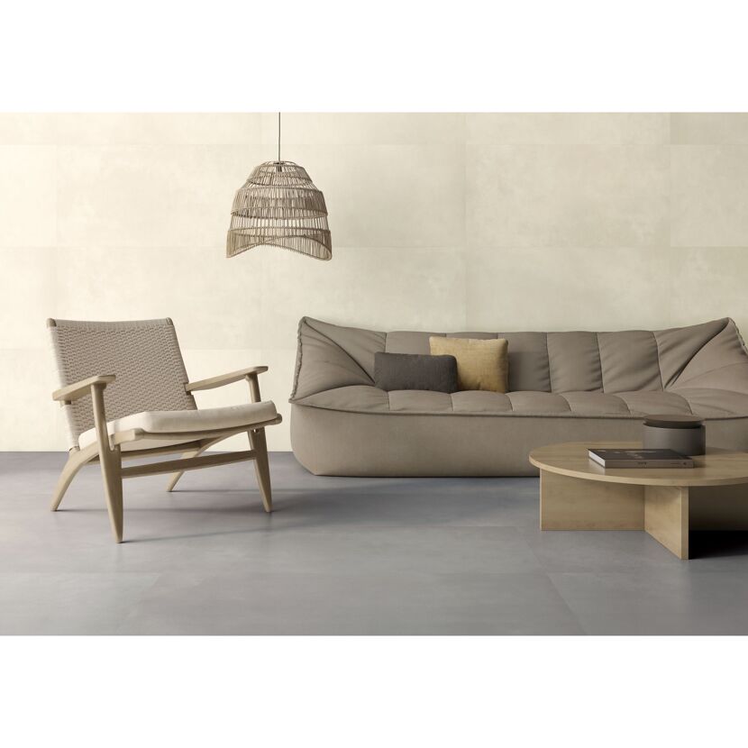 Bodenfliese 'Flow' Feinsteinzeug grau 60 x 120 x 0,9 cm