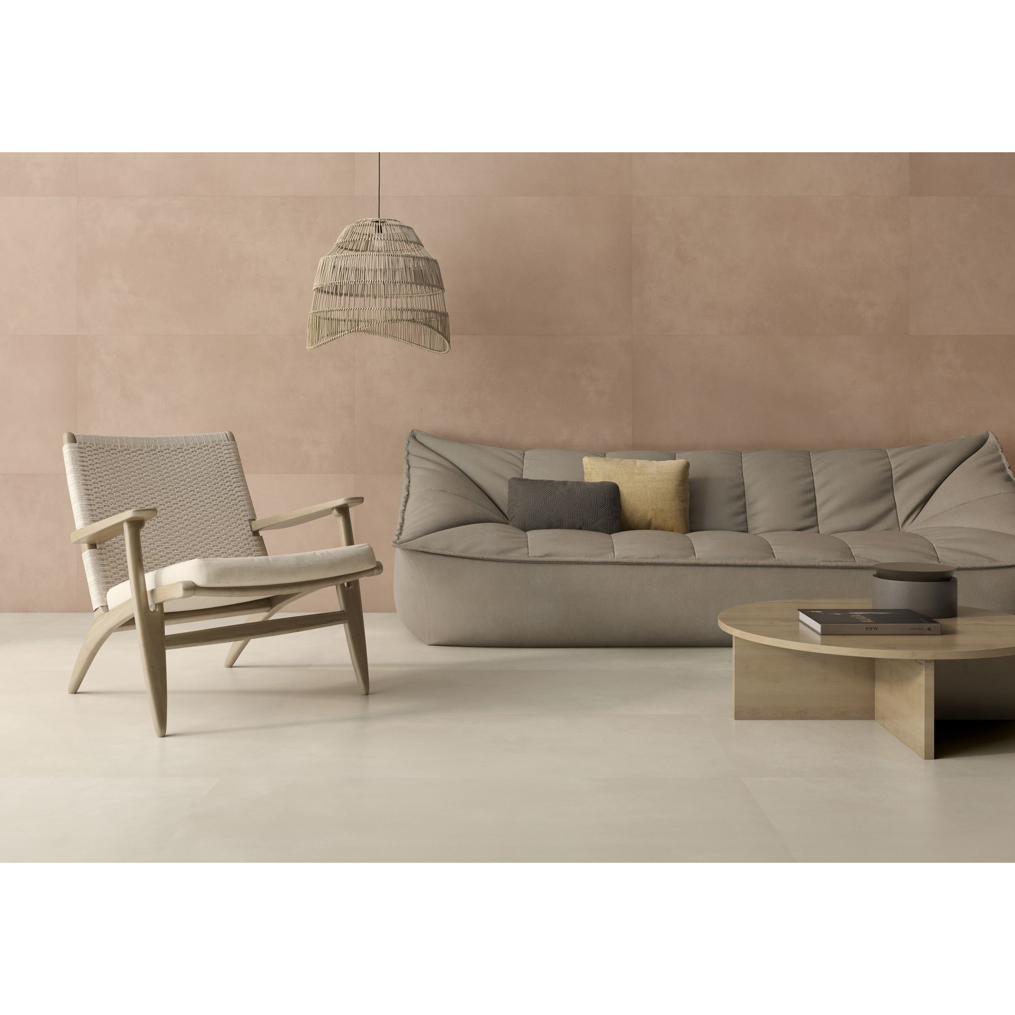 Bodenfliese 'Flow' Feinsteinzeug beige 60 x 120 x 0,9 cm