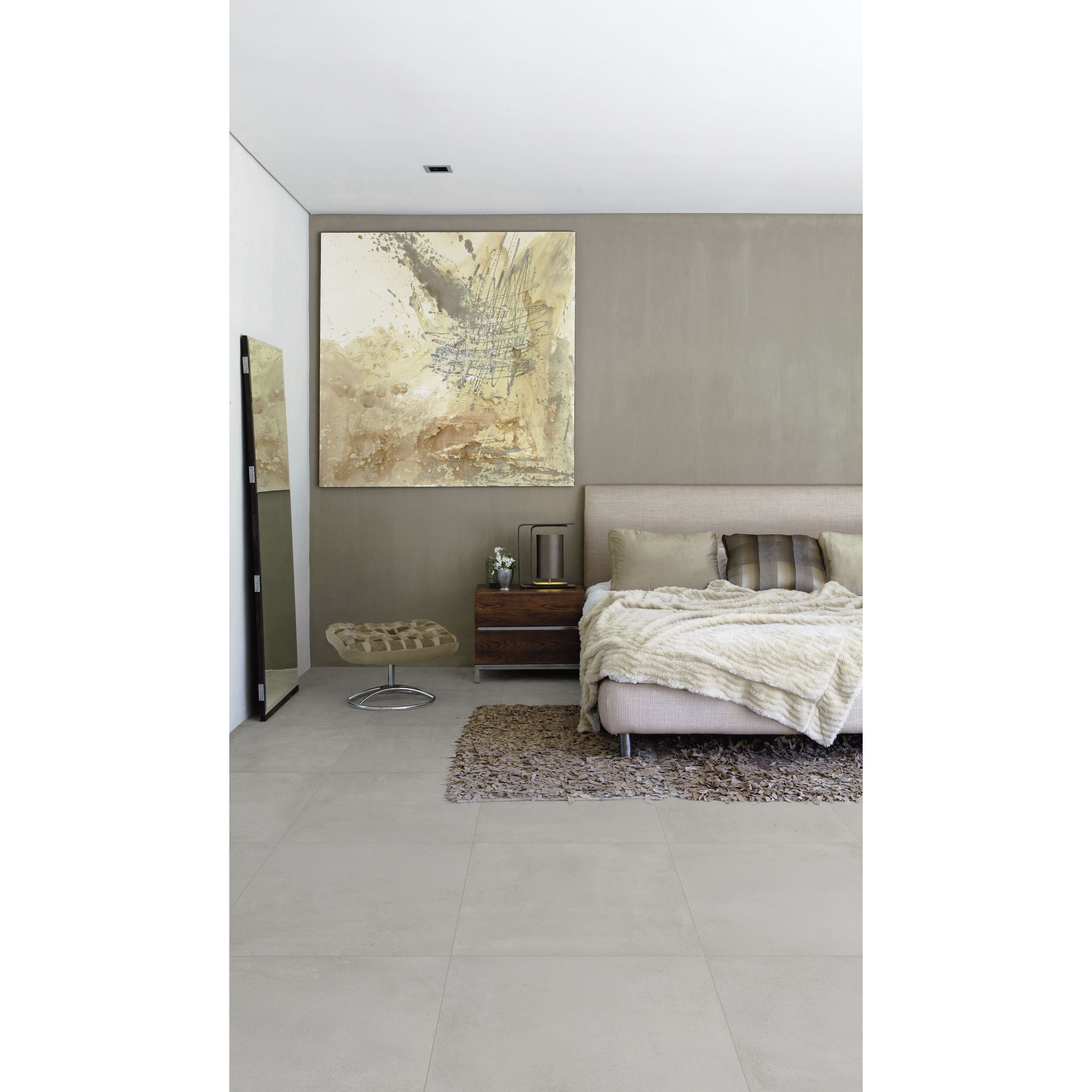 Bodenfliese 'Raw' Feinsteinzeug grau 60 x 60 x 0,85 cm