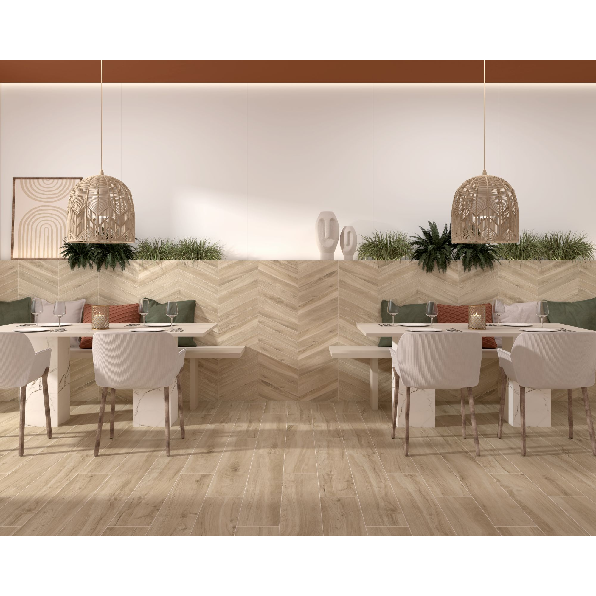 Bodenfliese 'Silva' Feinsteinzeug beige 8 x 40 x 0,85 cm