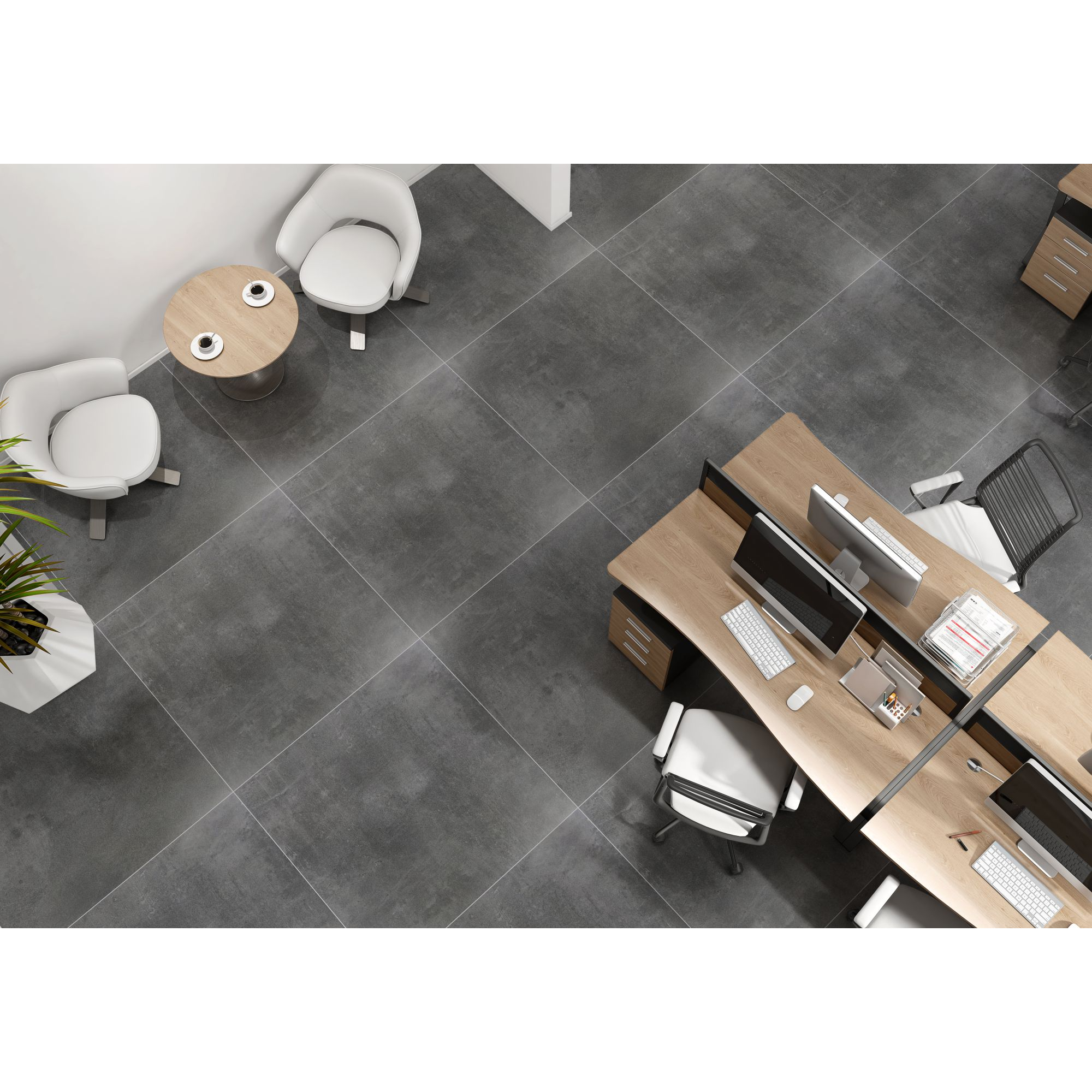 Bodenfliese 'Loftline' Feinsteinzeug grau 79,8 x 79,8 x 0,8 cm