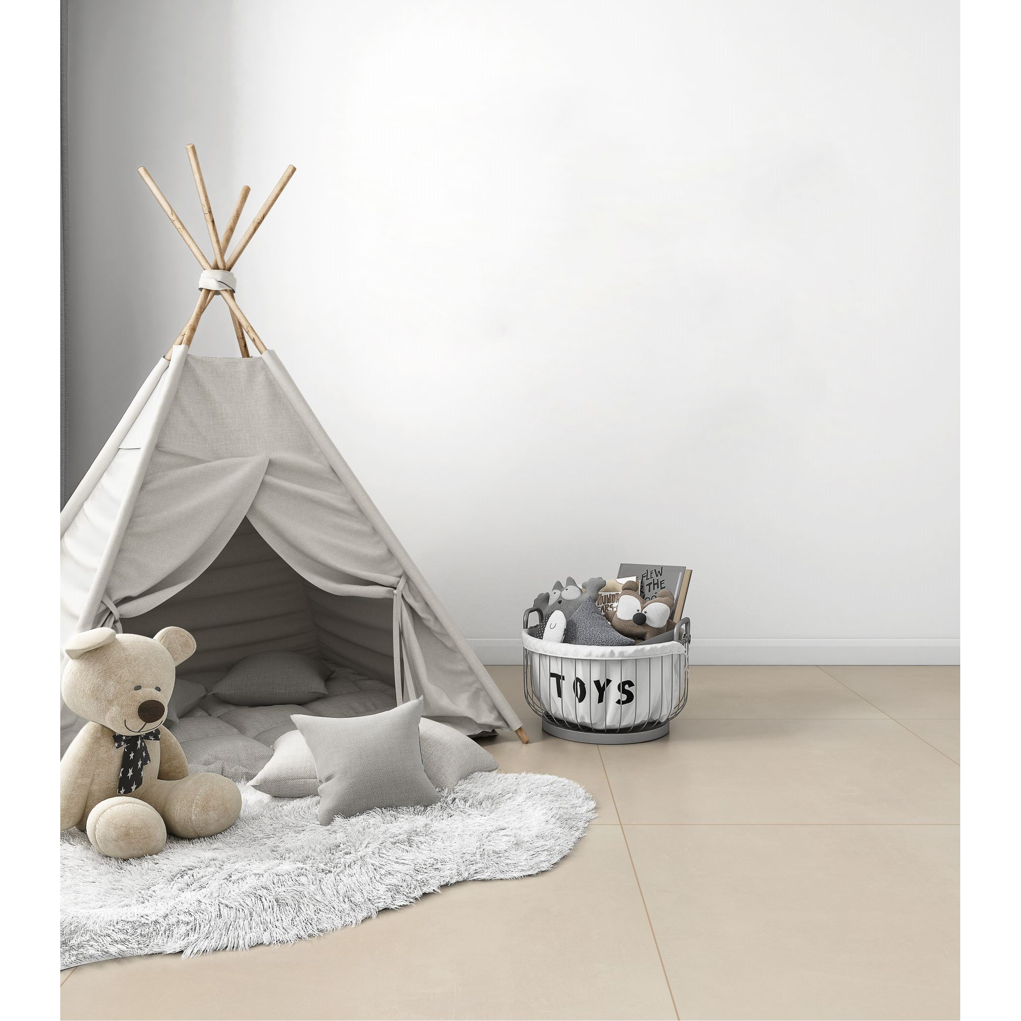 Bodenfliese 'Loftline' Feinsteinzeug beige 79,8 x 79,8 x 0,8 cm