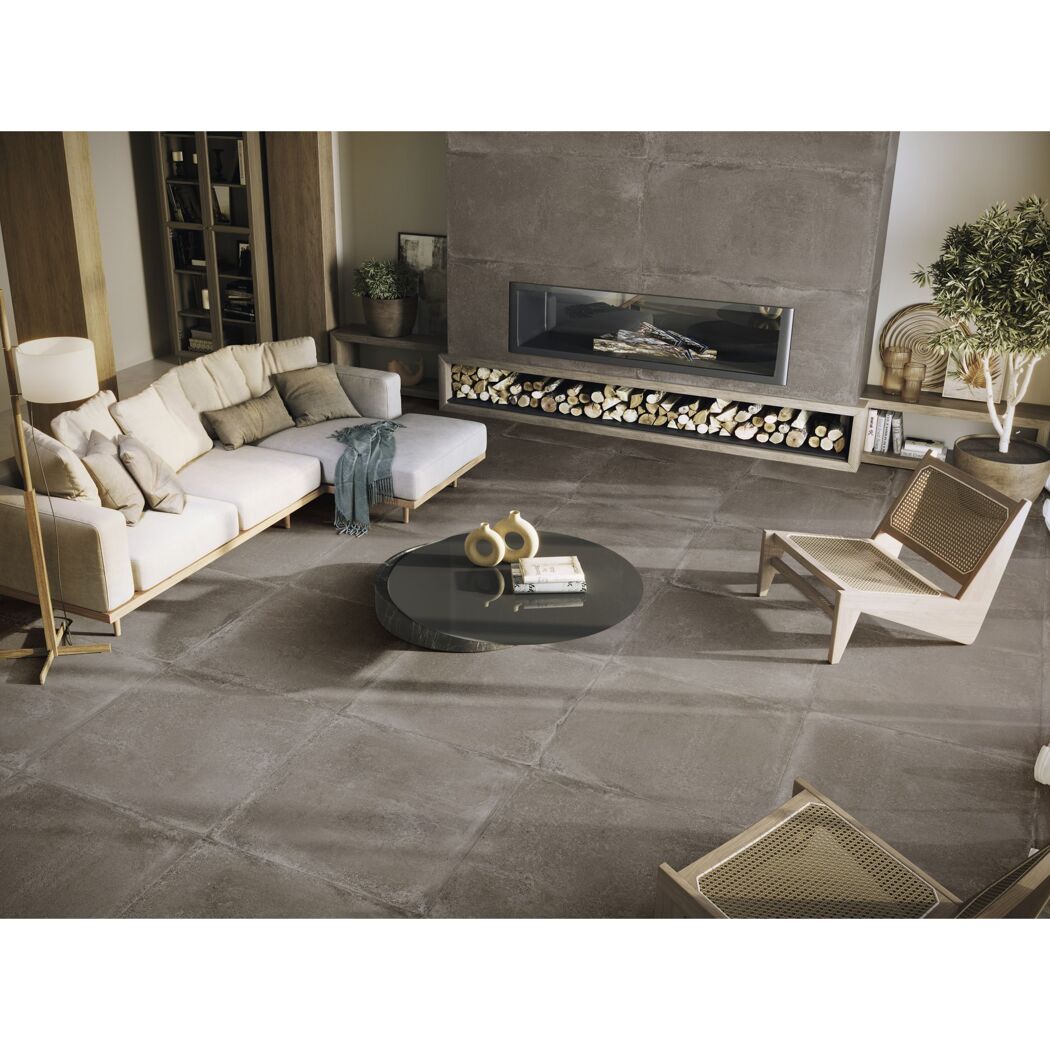 Bodenfliese 'Coolcrete' Feinsteinzeug braun 90 x 90 x 0,9 cm