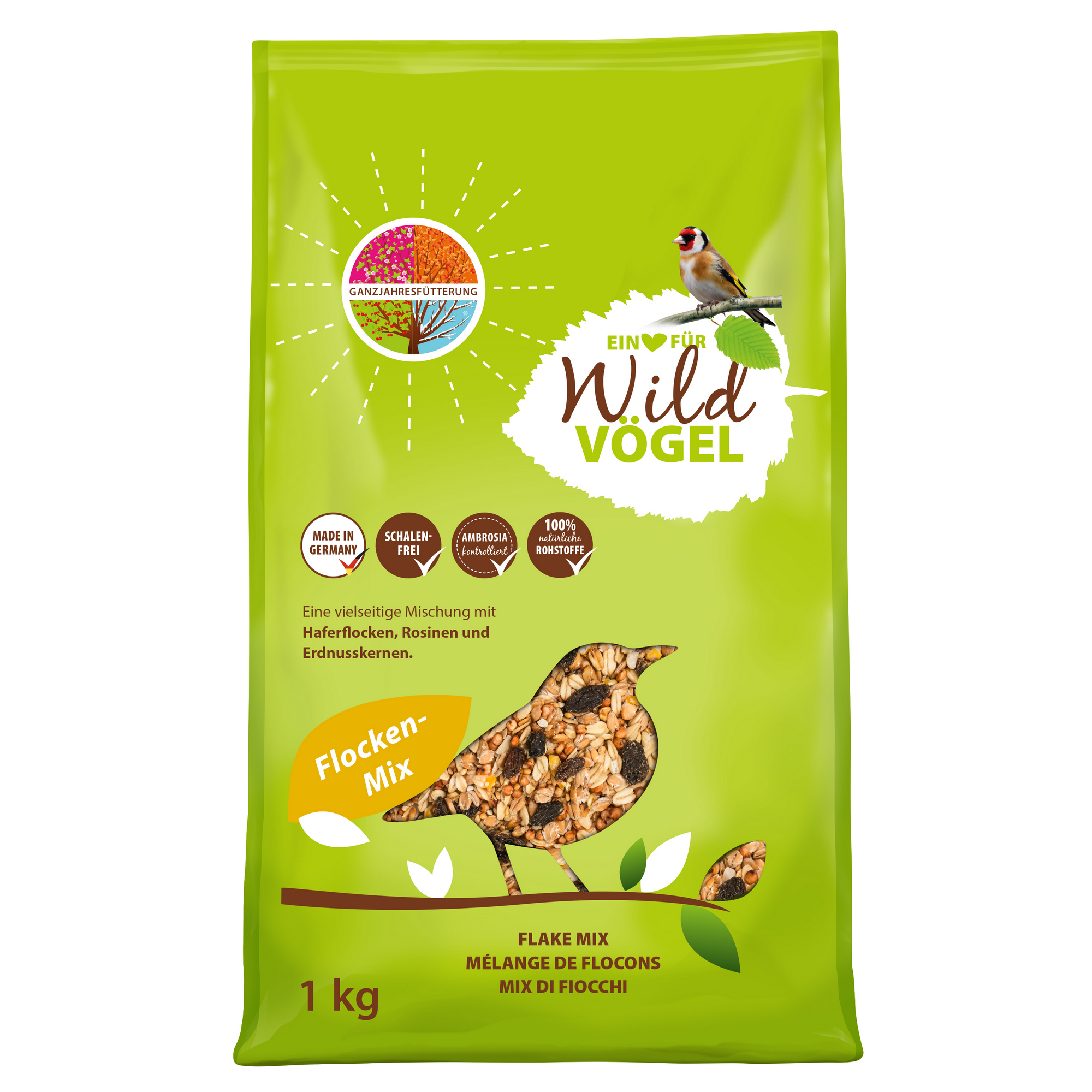 Wildvogelfutter 'Flockenmix' 1 kg