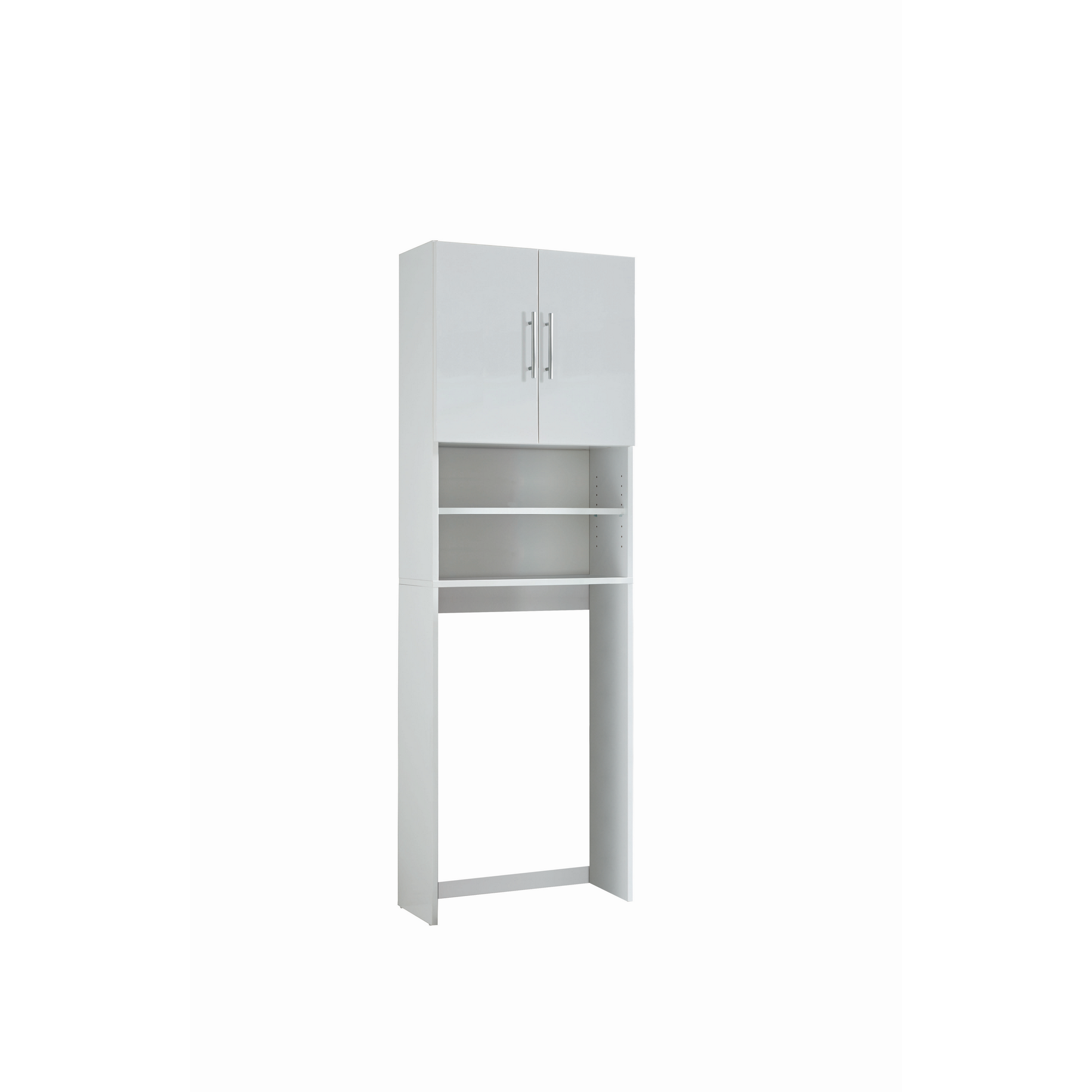 Waschmaschinenschrank Holz weiß 64 x 190 x 25 cm