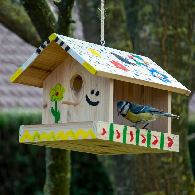 Vogelfutterhaus 19,5 x 19,5 x 26,5 cm