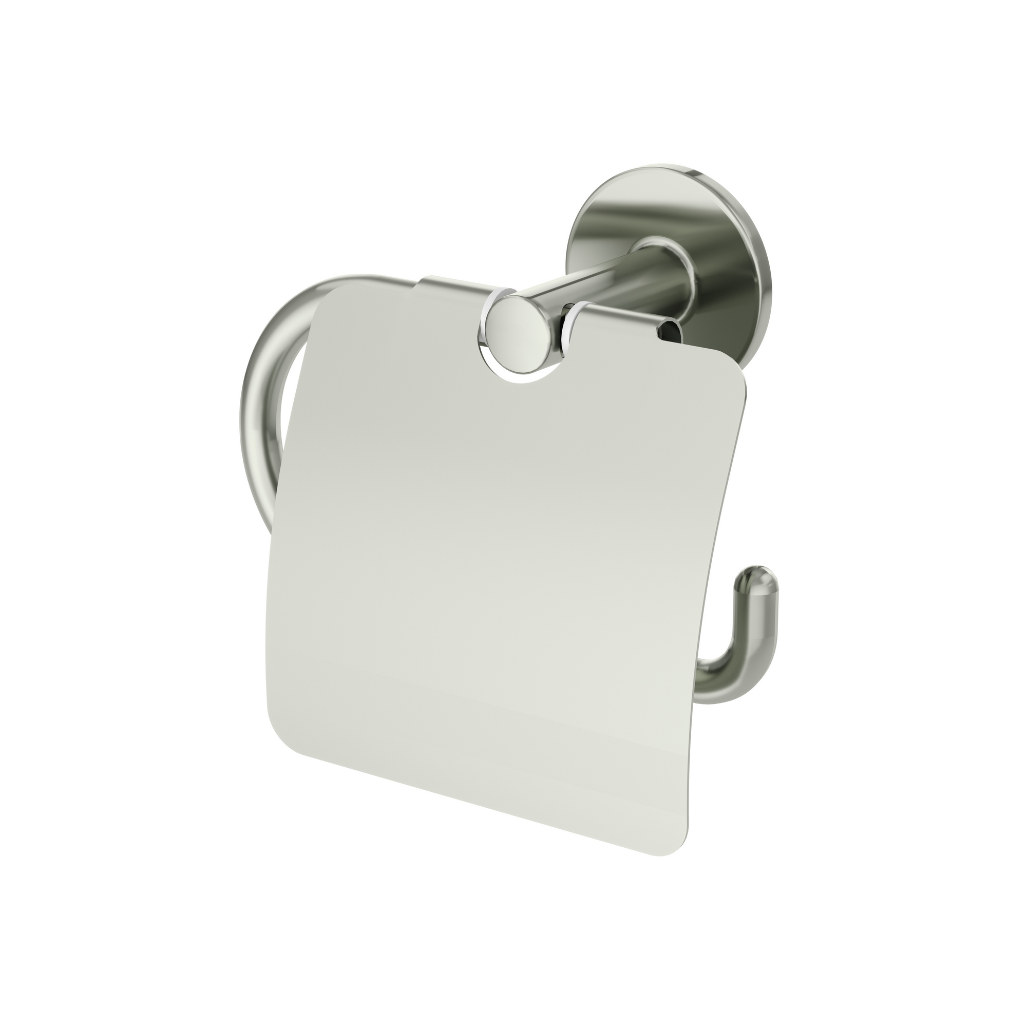 Toilettenpapierhalter mit Deckel 'Noa' Zink nickelfarben