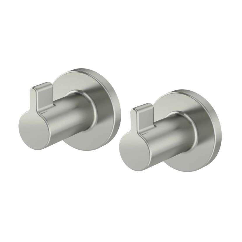 Handtuchhaken 'Noa' Zink nickelfarben Ø 3,5 cm, 2-teilig