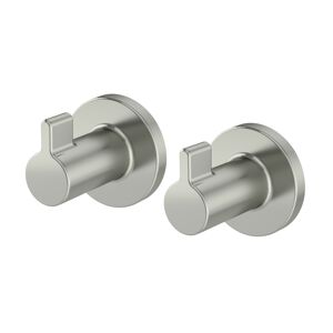 Handtuchhaken 'Noa' Zink nickelfarben Ø 3,5 cm, 2-teilig