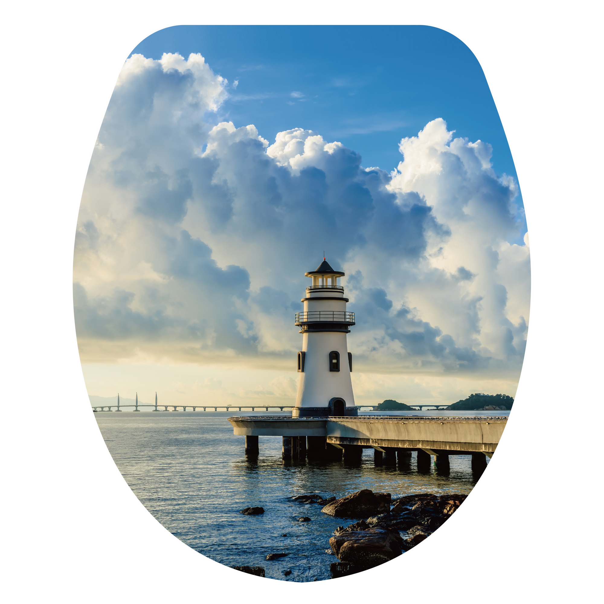 WC-Sitz 'Leuchtturm' mit Absenkautomatik