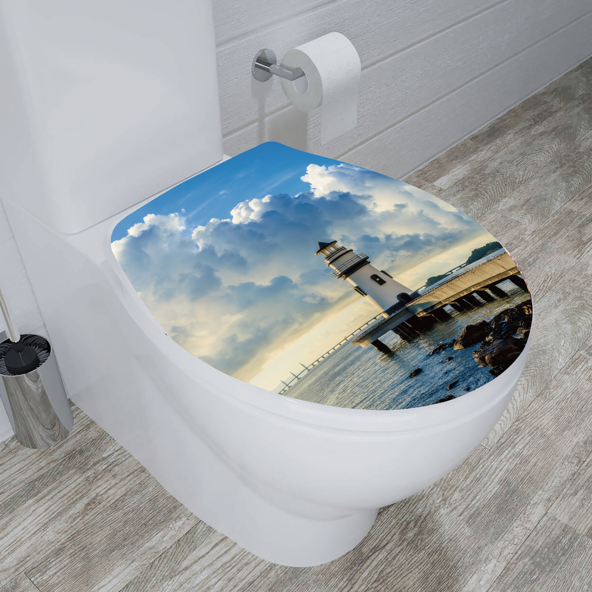 WC-Sitz 'Leuchtturm' mit Absenkautomatik