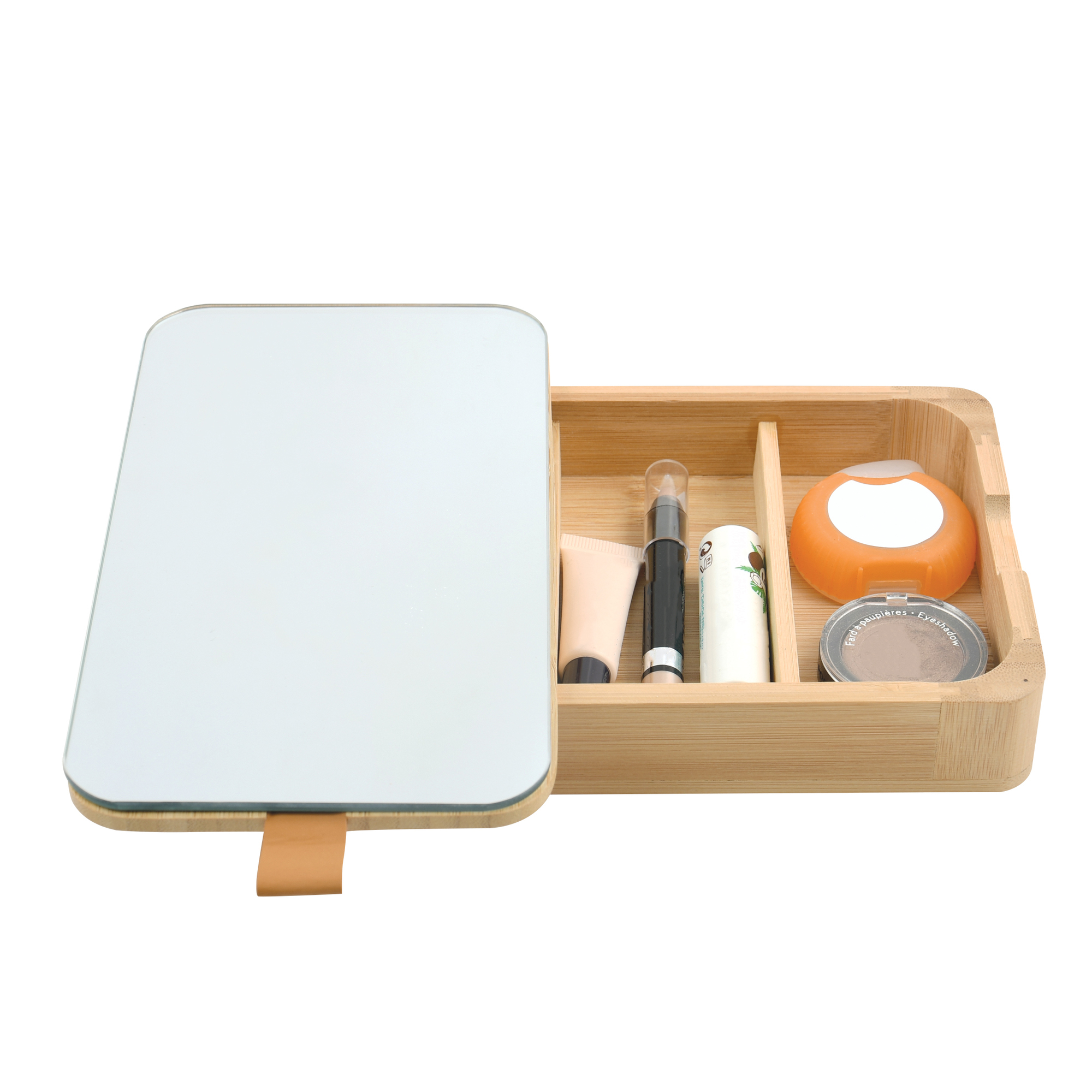 Schmuckkästchen Bambus 14 x 3,3 x 24 cm mit Spiegel