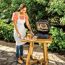 Elektro-Outdoor-Grill und Smoker 'Woodfire' schwarz 2400 W 46 x 34 x 46 cm