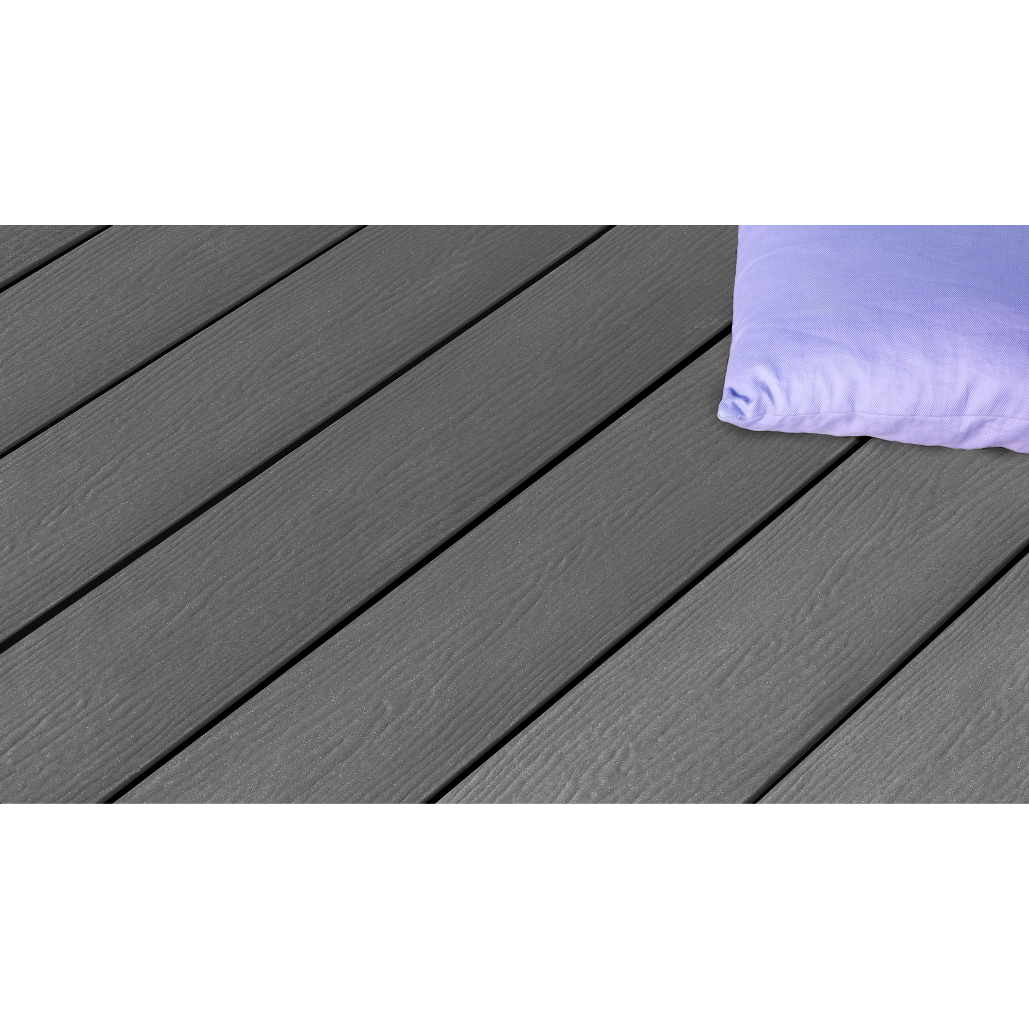 Terrassendiele 'Massiv' WPC grau 600 x 14,5 x 20 cm