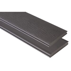 Terrassendiele 'Massiv' WPC graubraun 600 x 14,5 x 20 cm