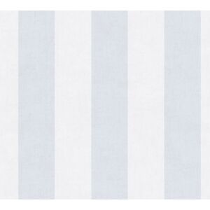 Vliestapete 'Lilly & Luis' Streifen blau 0,53 x 10,05 m