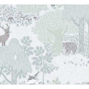 Vliestapete 'Lilly & Luis' Wald grün 0,53 x 10,05 m