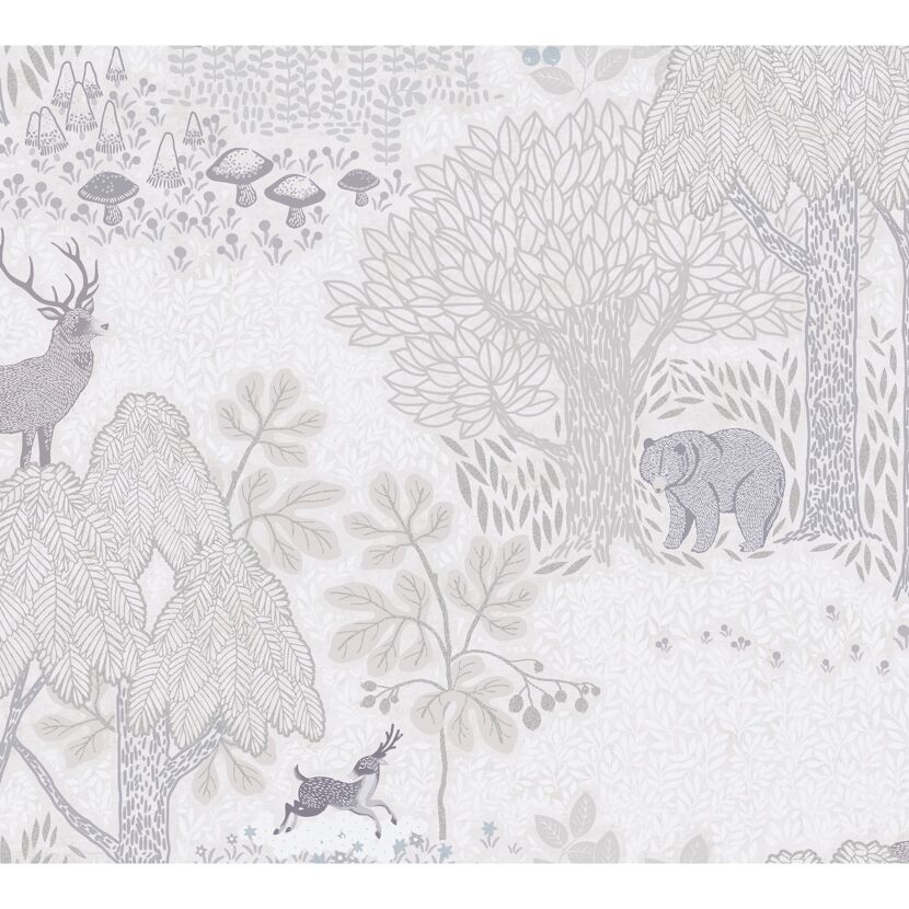 Vliestapete 'Lilly & Luis' Wald beige 0,53 x 10,05 m